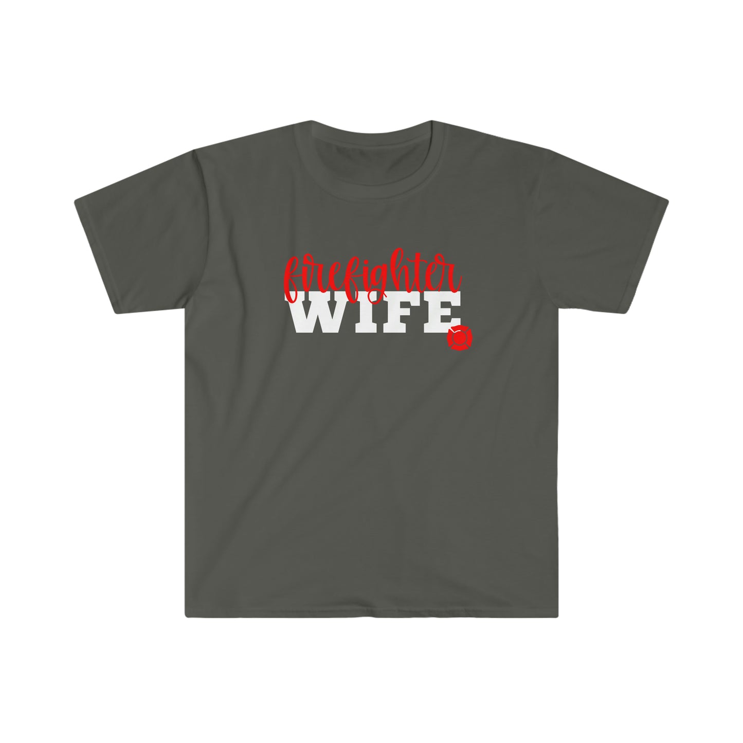 Firefighter Wife (Wht) - Softstyle T-Shirt