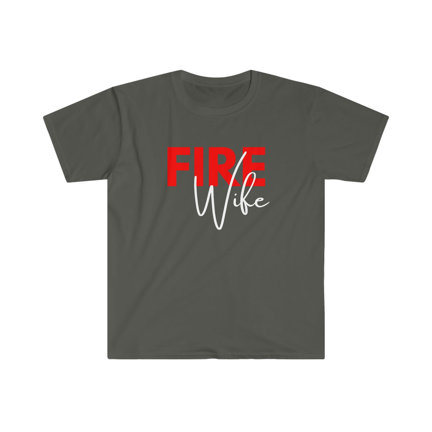 Fire Wife (Wht) - Softstyle T-Shirt