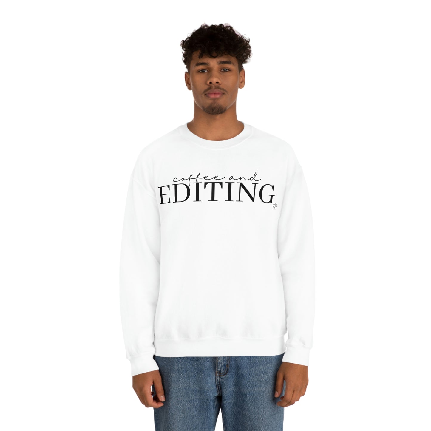 Coffee & Editing - Heavy Blend™ Crewneck Sweatshirt